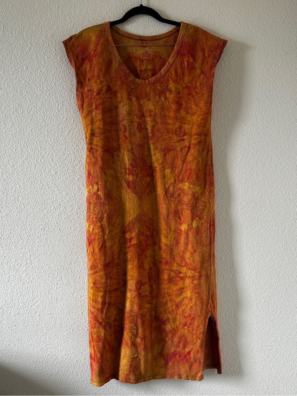 Universal Thread Tie Dye Cotton Dress Boho Hippie Festival Women’s Small Orange